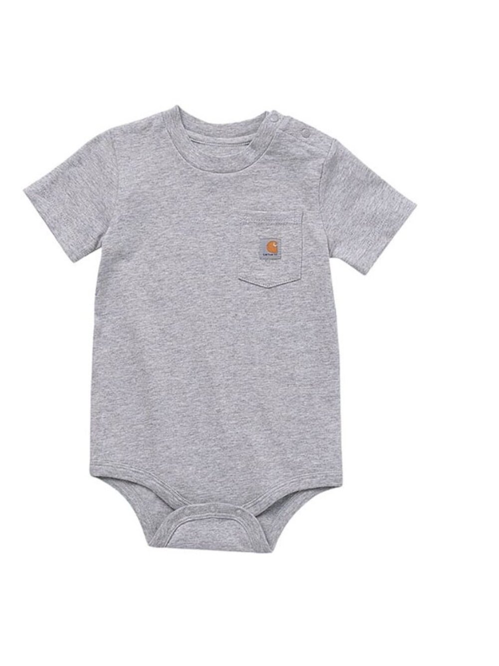 TWO - NWT, Carhartt unisex-baby Short-Sleeve Bodysuit with Logo Pocket, 3M